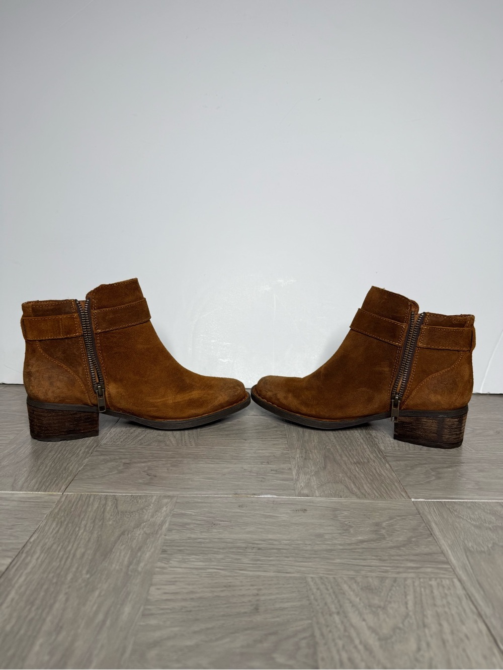 Born Morocco Brown Distressed Suede Bootie 7 - Picture 5 of 9